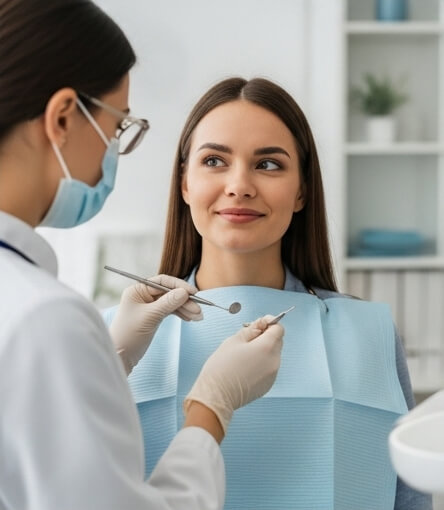 Women getting tooth pain treatment - Emergency dentist Farnham